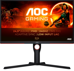 a computer screen with a picture of a character and text