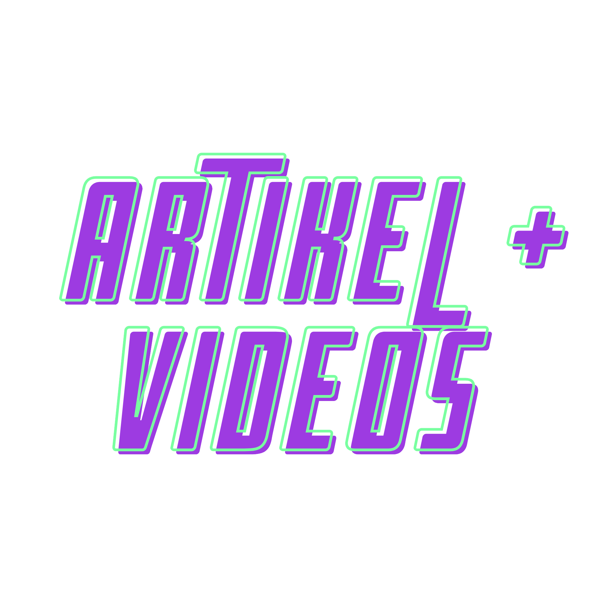 a purple and white text on a black background
